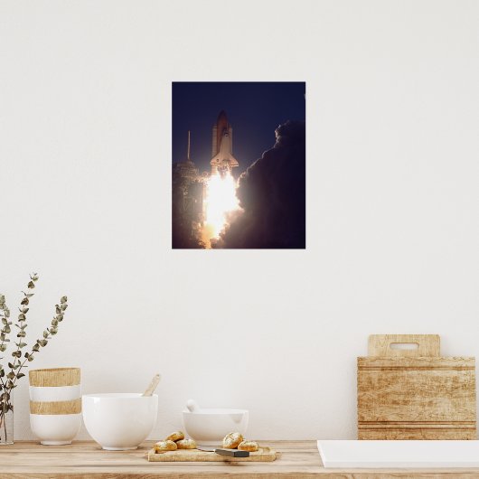 Start von Space Shuttle Discovery (STS-102) Poster (Küche)