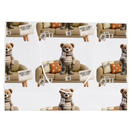 Start Where You Are Gift Bag Große Geschenktüte (Rückseite)