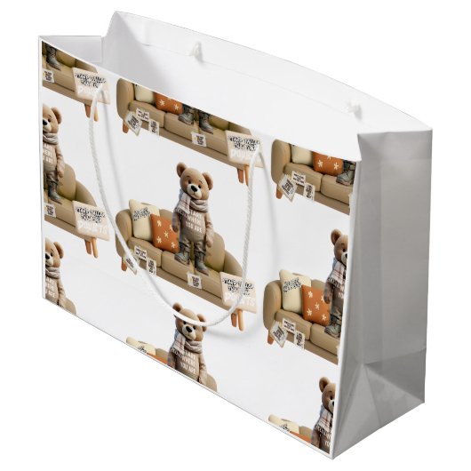 Start Where You Are Gift Bag Große Geschenktüte (Rückseite Schrägansicht)