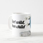 🌙 Start Wild, Moon Child Mug – Sleeping Baby on M Kaffeetasse (Vorderseite Links)