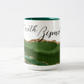 Start With Bismillah Green Agate Zweifarbige Tasse (Mittel)