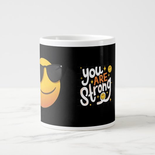 Start Your Day Strong Jumbo-Tasse (Vorderseite)