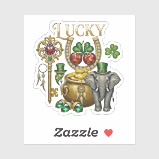 Start your day with lucky vibes aufkleber (Blatt)