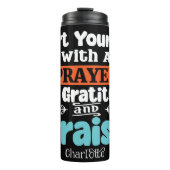 Start Your Day With Prayer Gratitude Praise Thermosbecher (Vorderseite)