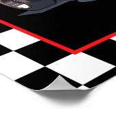 Start Your Engines! Fun Racing Driver Birthday Boy Poster (Ecke)