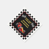 Start Your Engines! Fun Racing Driver Birthday  Serviette (Ecke)