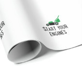 Start your Engines Lawn Mower Geschenkpapier (Rolleneckpunkt)