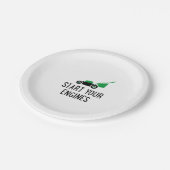 Start your Engines Lawn Mower Pappteller (Schrägansicht)