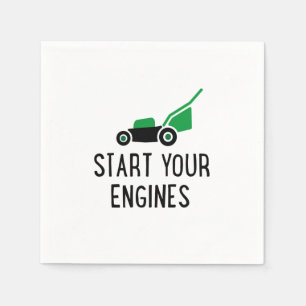 Start your Engines Lawn Mower Serviette