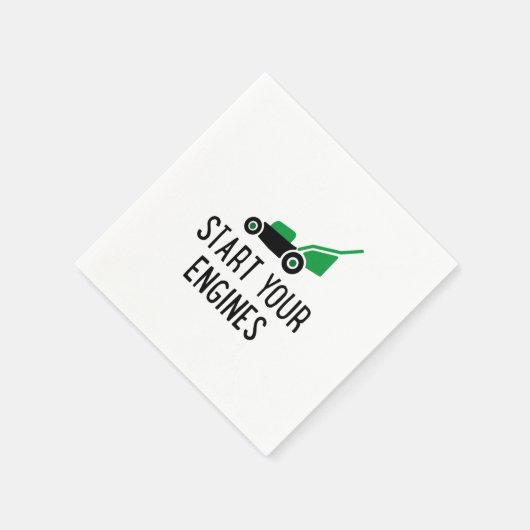 Start your Engines Lawn Mower Serviette (Ecke)