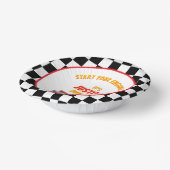 Start Your Engines Race Car Birthday Pappteller (Gewinkelt)