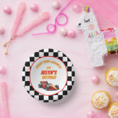 Start Your Engines Race Car Birthday Pappteller (Party)