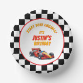 Start Your Engines Race Car Birthday Pappteller (Vorderseite)