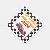 Start Your Engines Race Car Birthday Serviette (Ecke)