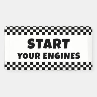 Start Your Engines Welcome Banner | Racing Birthda