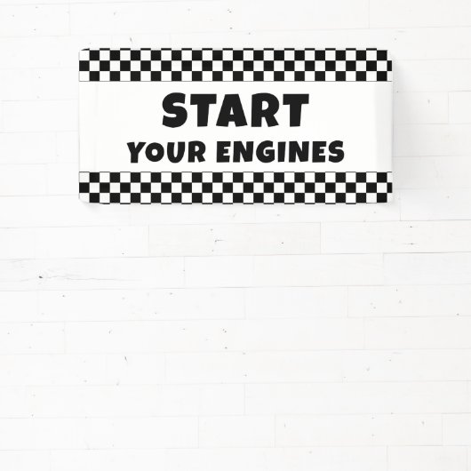 Start Your Engines Welcome Banner | Racing Birthda (InSitu)