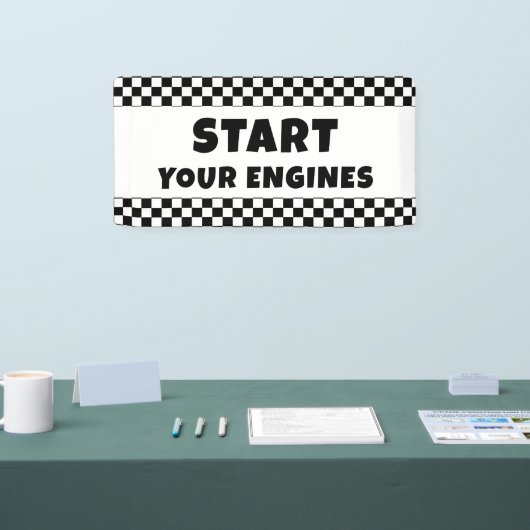 Start Your Engines Welcome Banner | Racing Birthda (Messe)