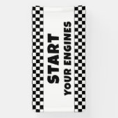Start Your Engines Willkommensbanner | Renn-Geburt Banner (Vertikal)