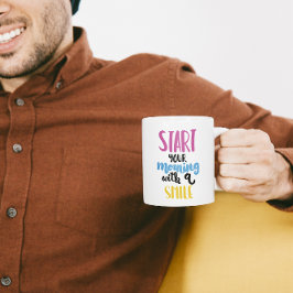 Start Your Morning with a Smile – Uplifting Mug  Kaffeetasse