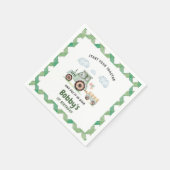Start Your Tractor 1. Geburtstag Serviette (Ecke)
