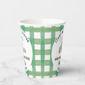 Start Your Tractor 1st Birthday Pappbecher (Links)