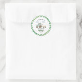 Start Your Tractor 1st Birthday Runder Aufkleber (Tasche)