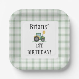 Start Your Tractor Quadratisches Papiertablett Pappteller