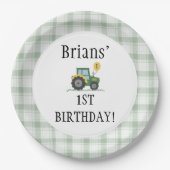 Start Your Tractor Round Paper Plate  Pappteller (Vorderseite)