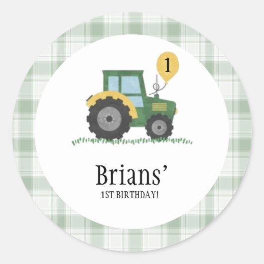 Start Your Tractor Rundsticker Runder Aufkleber (Vorderseite)