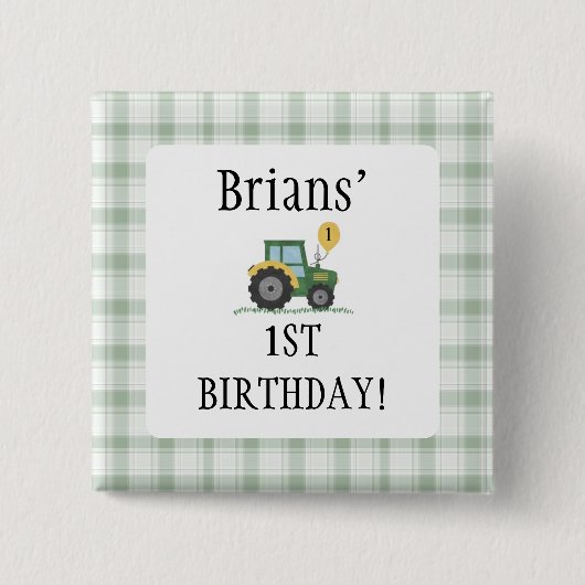 Start Your Tractor Square Button (Vorderseite)