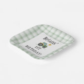 Start Your Tractor Square Paper Plate Pappteller (Gewinkelt)