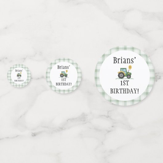 Start Your Tractor Table Confetti Konfetti (Vorderseiten)