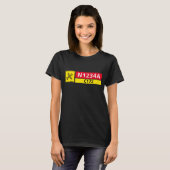 Startbahnschild mit Flugzeugnummer T-Shirt (Vorne ganz)