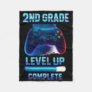 Starte 2. Klasse Gamer Kinder Level Up Spaß 2 Fleecedecke