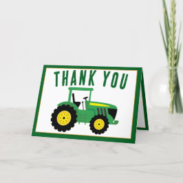 Starte Dein Traktor 1. Geburtstag Party Stationier Dankeskarte