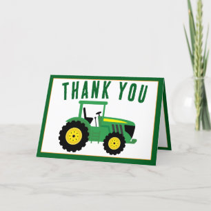 Starte Dein Traktor 1. Geburtstag Party Stationier Dankeskarte