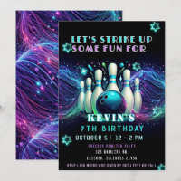 Starte mit etwas Spaß Neon-Glow-Bowling-Geburtstag