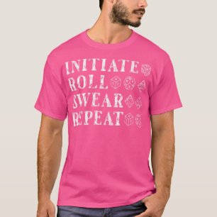 Starte Roll Schwur Lustiger RPG-Würfel D20 Rollens T-Shirt