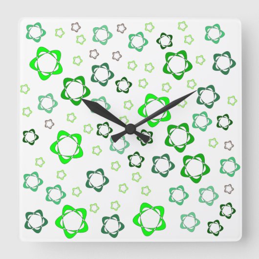 Started Wall Clock Quadratische Wanduhr (Vorderseite)