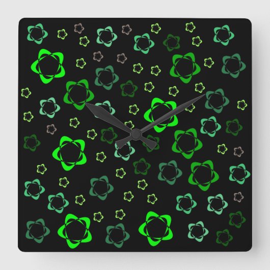 Started Wall Clock Quadratische Wanduhr (Vorderseite)