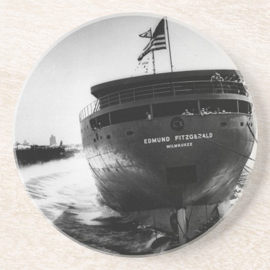 Starten des Edmund Fitzgerald 1958 Getränkeuntersetzer (Vorne)