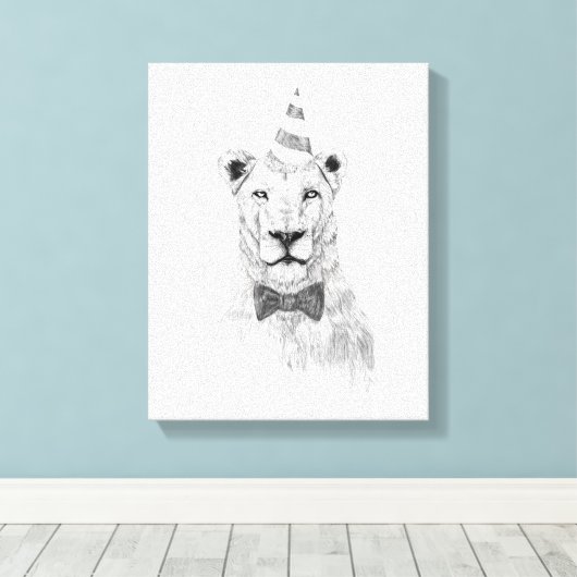 Starten des Party Leinwanddruck (Insitu (Holzboden))