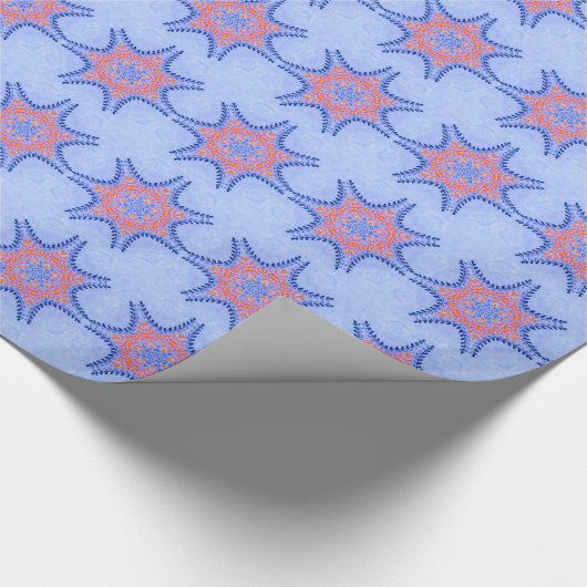 STARTEN MIT ROTEN BLUE FLORAL GESCHENKPAPIER (Ecke)