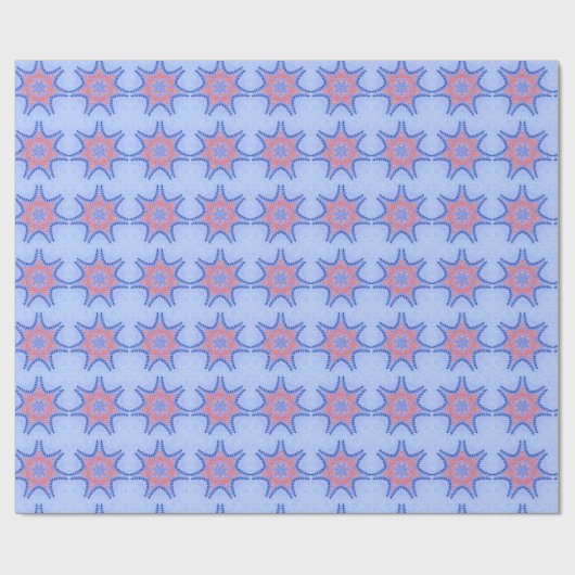 STARTEN MIT ROTEN BLUE FLORAL GESCHENKPAPIER (Flach)