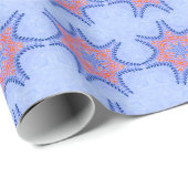 STARTEN MIT ROTEN BLUE FLORAL GESCHENKPAPIER (Rolleneckpunkt)