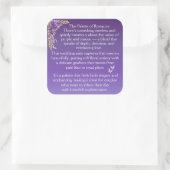 Starten Quadratischer Aufkleber (Tasche)