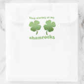 STARTEN SIE AUF MEINE KLEEBLÄTTER RUNDER AUFKLEBER (Tasche)