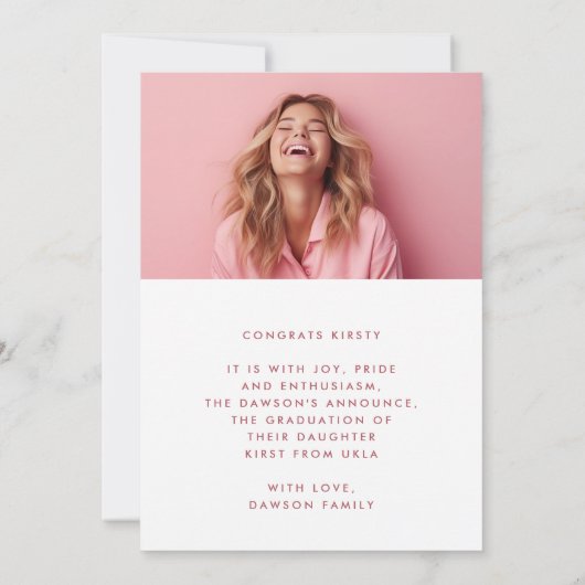 Starten Sie das GRADUATE-Skript mit dem ABSCHLUSS Ankündigung (Rückseite)