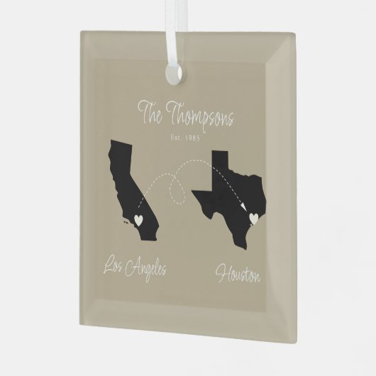 Starten Sie den Staat Family Move Ornament Aus Glas (Vorderseite links)