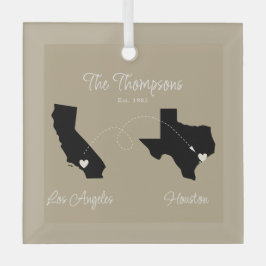 Starten Sie den Staat Family Move Ornament Aus Glas